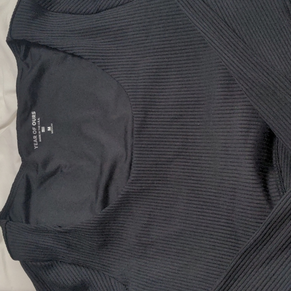 Year of ours long sleeve black ribbed top